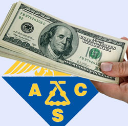 ACS handing over cash